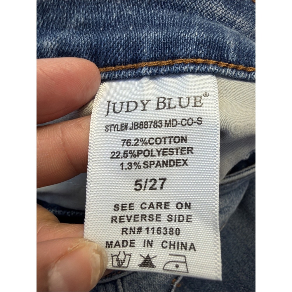 Judy Blue Womens High Rise Petite 27 Boot‎ Cut  Jeans Bohemian Y2K - Picture 5 of 8
